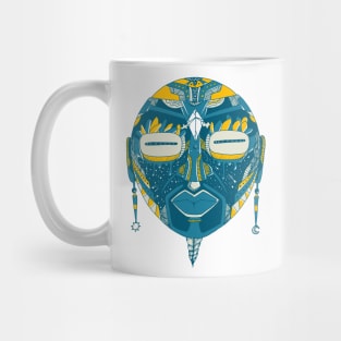 Retro Wave African Mask 2 Mug